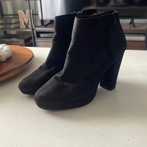 Black Ankle Booties with Heel